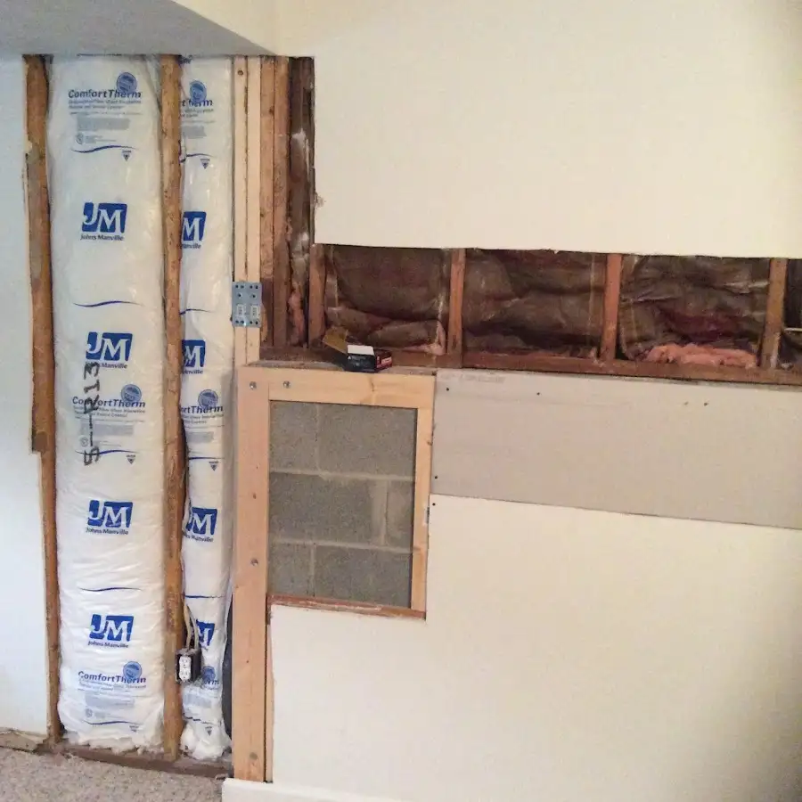 Wall insulation replacement during Structural Drying in North Adams